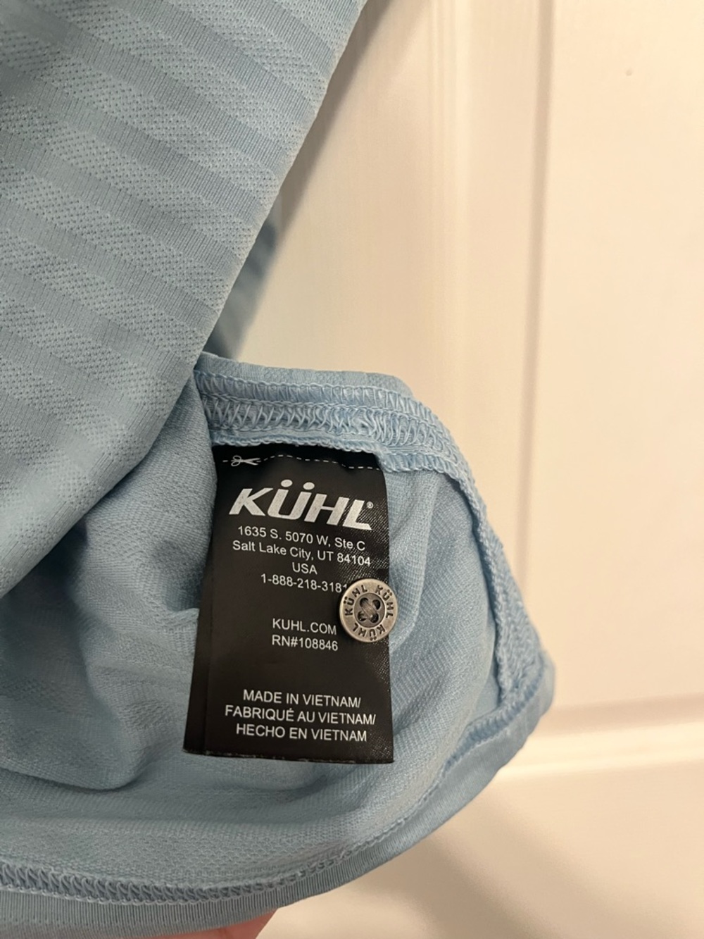 KÜHL Mens Airkuhl Short Sleeve Polo Size XL Light Blue Seabreeze - Picture 8 of 10
